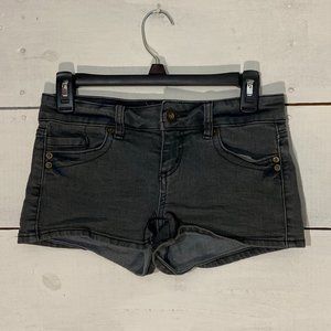 O'Neil Black Washed Low Rise Shortie Shorts